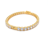 18 KGP Round 5mm Solitaire Eternity Bangle with Double Security Clasp