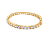 18 KGP Round 5mm Solitaire Eternity Bangle with Double Security Clasp