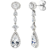 Silver Clear Regal Teardrops
