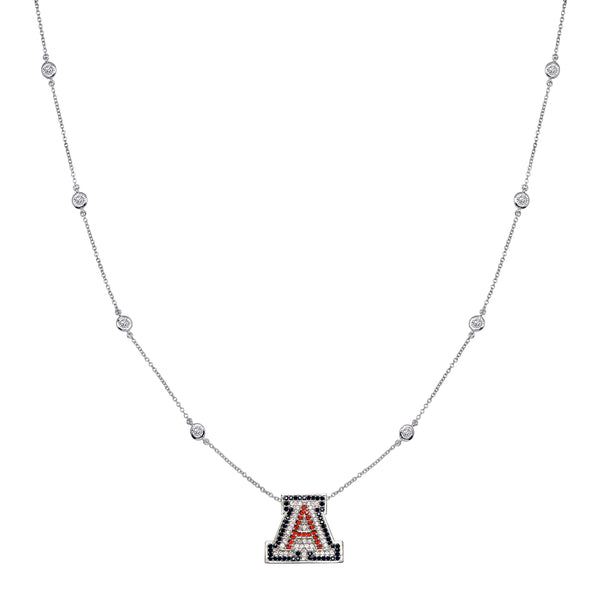 *NEW* Sterling Silver Couture University of Arizona "A" Pendant Necklace ($389) Paired with Sterling Silver Regal Short Floating Necklace 18" ($398)