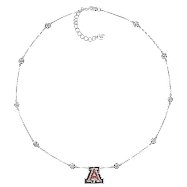 *NEW* Sterling Silver Couture University of Arizona "A" Pendant Necklace ($389) Paired with Sterling Silver Regal Short Floating Necklace 18" ($398)