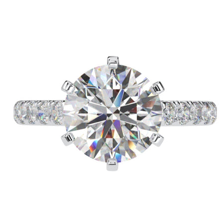 Sterling Silver Clear Asscher/Emerald-Cut Aspen Ring-Bling by Wilkening Invented Cut