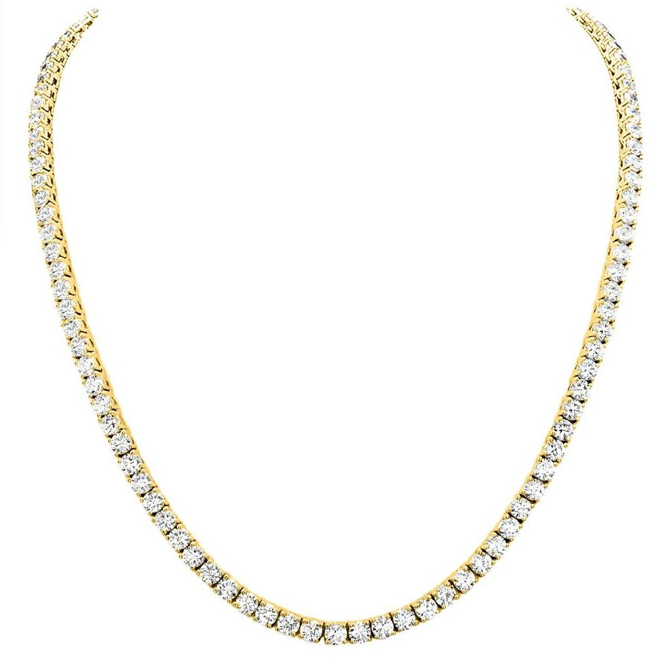 18 KGP Classic Tennis Necklace with Double Security Clasp 18