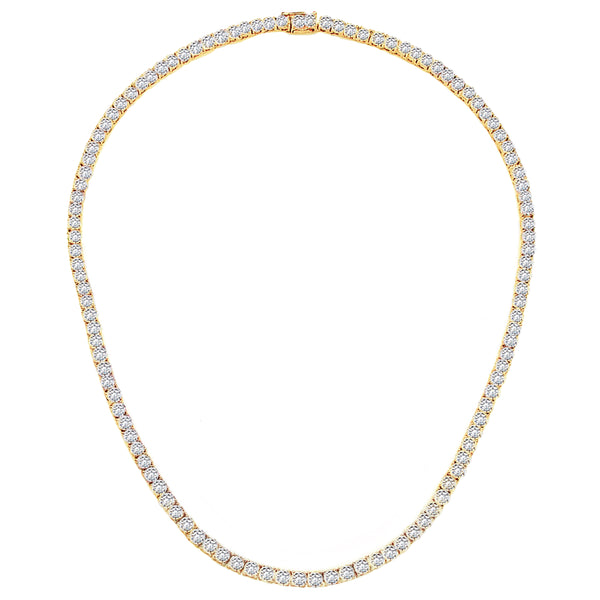18 KGP Classic Tennis Necklace with Double Security Clasp 18"