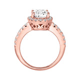 18 KGP Rose Gold 2.5 Carat Oval Ring