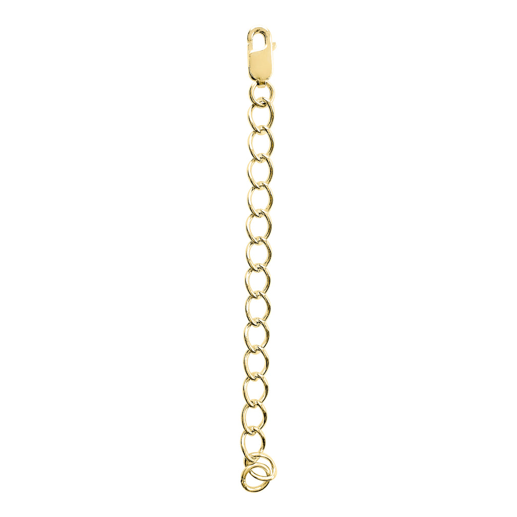 18 KGP Cable Chain Necklace Extension, 2.5