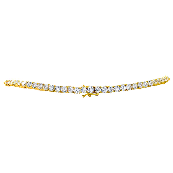 18 KGP Classic Tennis Necklace with Double Security Clasp 18"
