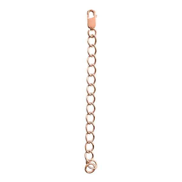 18 KGP Rose Gold Cable Chain Necklace Extension, 2.5"