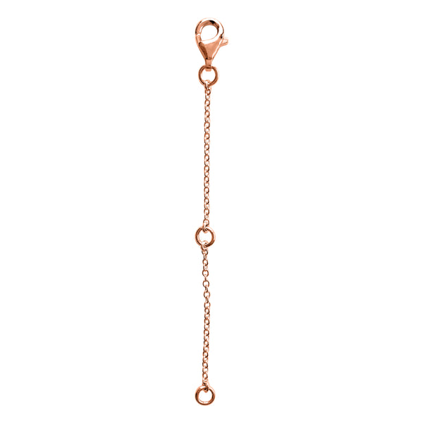 18 KGP Rose Gold Station Necklace Extension, 2.5"