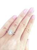 18 KGP Rose Gold 2.5 Carat Oval Ring