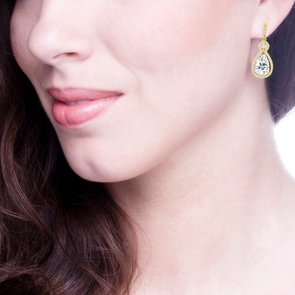 18 KGP Victorian Clear Teardrops
