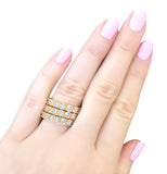 18 KGP 4mm Round Eternity Ring Band