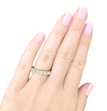 18 KGP 4mm Round Eternity Ring Band