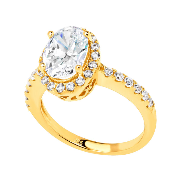 18 KGP 2.5 Carat Oval Ring