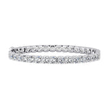 Silver Round 5mm Solitaire Eternity Bangle with Double Security Clasp