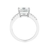 Sterling Silver Clear Emerald Cut Sophia Ring