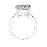 Sterling Silver Clear Asscher/Emerald-Cut Aspen Ring-Bling by Wilkening Invented Cut