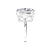 Sterling Silver Clear Rectangular Crushed Ice Cut Sedona Ring