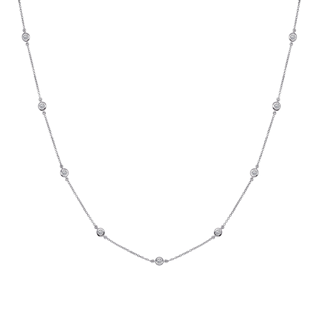 Sterling Silver Regal Short Floating Necklace 18