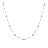 Sterling Silver Regal Short Floating Necklace 18