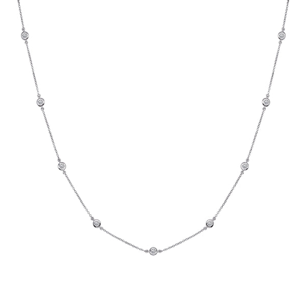 Sterling Silver Regal Short Floating Necklace 18"