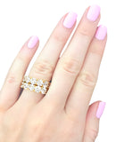18 KGP 5mm Round Eternity Ring Band