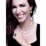 18 KGP Classic Tennis Necklace with Double Security Clasp 18