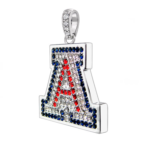 Sterling Silver Couture University of Arizona "A" Pendant Necklace (Includes Sterling Necklace Chain)