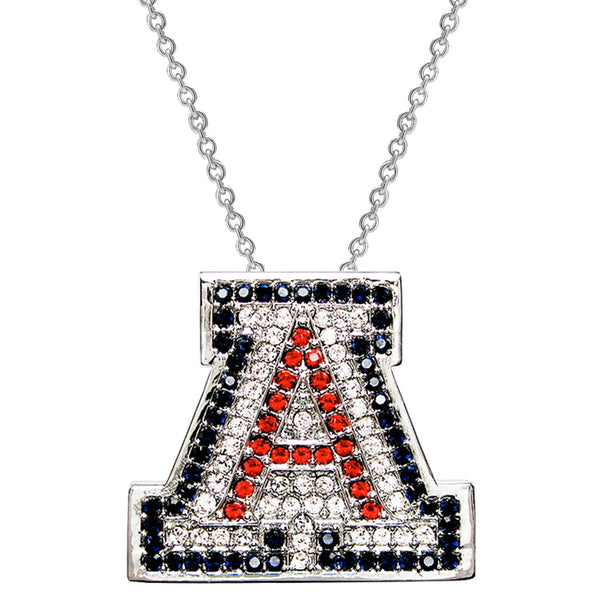 Sterling Silver Couture University of Arizona "A" Pendant Necklace (Includes Sterling  Necklace Chain)