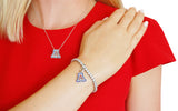 Silver 4mm Classic Tennis Bracelet with Double Security Clasp for University of Arizona