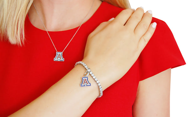 Sterling Silver Couture University of Arizona “A” Charm (Includes Sterling Jump Ring)