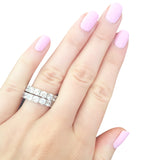 Sterling Silver 4mm Round Eternity Band