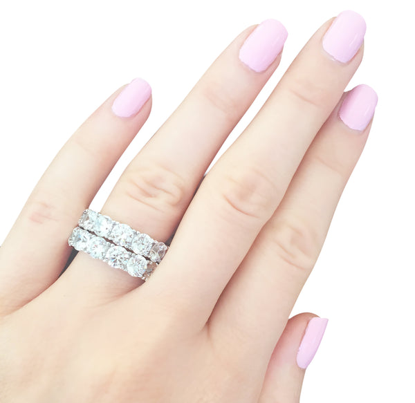 Sterling Silver 5mm Round Eternity Band