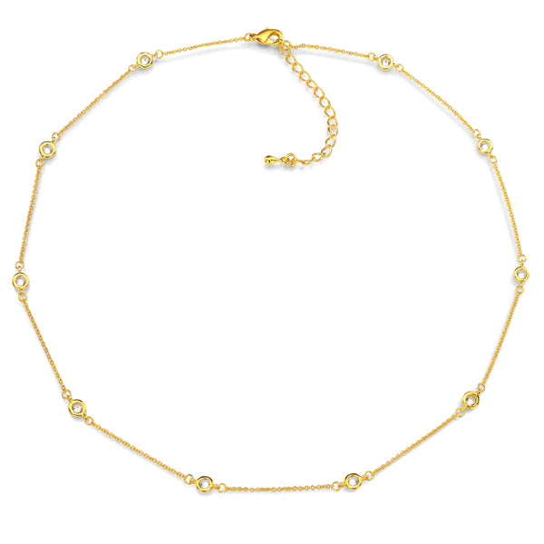 18 KGP Regal Short Floating Necklace 18"
