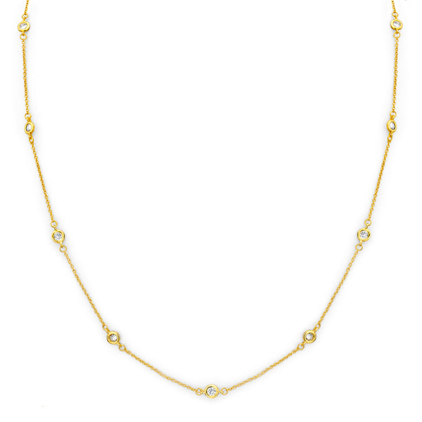 18 KGP Regal Short Floating Necklace 18"