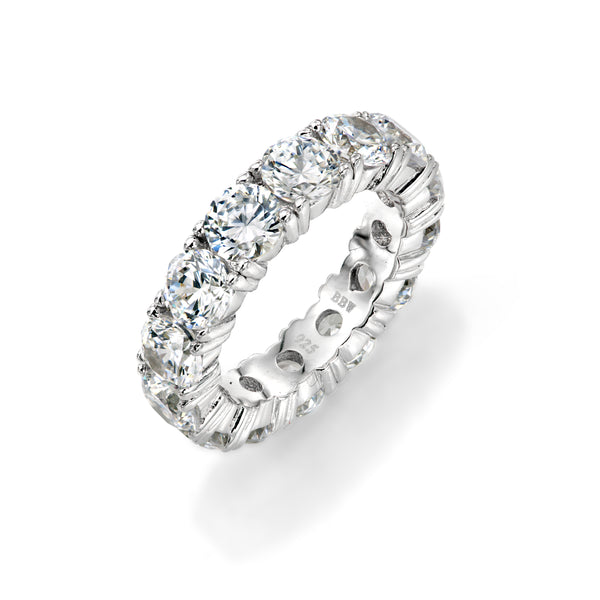 Sterling Silver 5mm Round Eternity Band