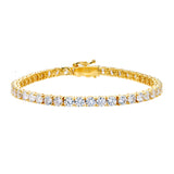 18 KGP 4mm Classic Tennis Bracelet with Double Security Clasp