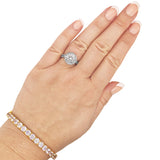 18 KGP Round 5mm Solitaire Eternity Bangle with Double Security Clasp
