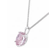 HAUTE COUTURE COMPOSERS COLLECTION Oval 7.8 Carat Natural Semi-Precious Kunzite Pendant on Sterling 1.1 mm Round Wheat Chain,18