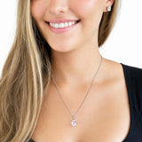 HAUTE COUTURE COMPOSERS COLLECTION Oval 7.8 Carat Natural Semi-Precious Kunzite Pendant on Sterling 1.1 mm Round Wheat Chain,18