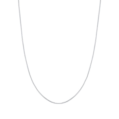 Sterling Silver 18" 1.1mm Round Wheat Chain