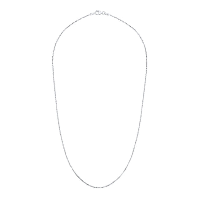 Sterling Silver 18" 1.1mm Round Wheat Chain