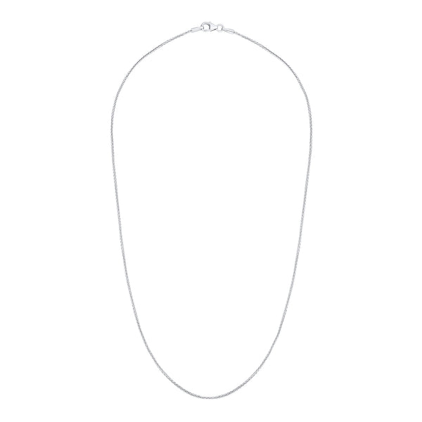 Sterling Silver 18" 1.1mm Round Wheat Chain