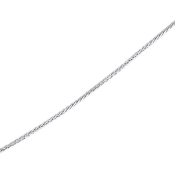 Sterling Silver 18" 1.1mm Round Wheat Chain