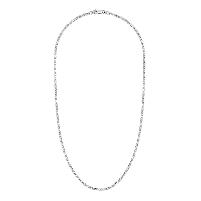 Sterling Silver 20" 3mm Art Deco Chain