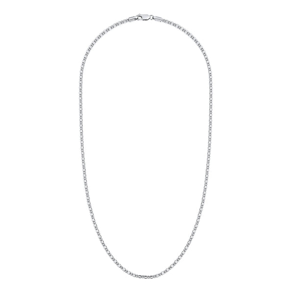 Sterling Silver 20" 3mm Art Deco Chain