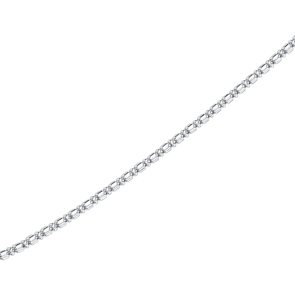 Sterling Silver 20" 3mm Art Deco Chain