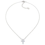 Silver 4mm Bespoke Couture Cross Necklace