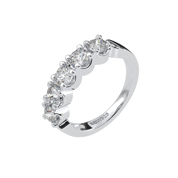 * NEW COUTURE COLLECTION Sterling Silver Round 4mm Couture Half Eternity Ring Band