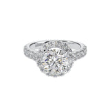 *NEW COUTURE COLLECTION Sterling Silver Couture 8mm Round Center Halo Ring